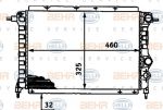 Hella 8MK 376 718-261 радиатор, охлаждение двигателя на RENAULT 25 (B29_)