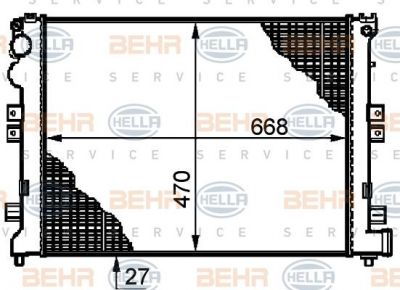 Hella 8MK 376 719-231 радиатор, охлаждение двигателя на FIAT SCUDO фургон (220L)