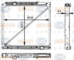 Hella 8MK 376 721-211 радиатор, охлаждение двигателя на MERCEDES-BENZ ACTROS