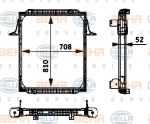 Hella 8MK 376 721-771 радиатор, охлаждение двигателя на RENAULT TRUCKS Premium