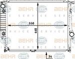 Hella 8MK 376 722-531 радиатор, охлаждение двигателя на 3 кабрио (E30)