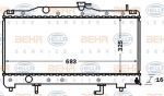 Hella 8MK 376 726-561 радиатор, охлаждение двигателя на TOYOTA CARINA E седан (_T19_)