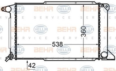 Hella 8MK 376 727-761 радиатор, охлаждение двигателя на FORD TRANSIT c бортовой платформой/ходовая часть (E_ _)
