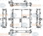 Hella 8MK 376 733-671 радиатор, охлаждение двигателя на PORSCHE BOXSTER (987)