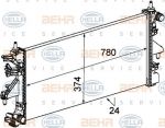 Hella 8MK 376 745-104 радиатор, охлаждение двигателя на PEUGEOT BOXER автобус