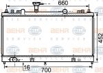 Hella 8MK 376 750-281 радиатор, охлаждение двигателя на MAZDA 6 (GG)