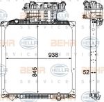Hella 8MK 376 750-551 радиатор, охлаждение двигателя на MAN TGS