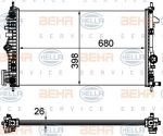 Hella 8MK 376 754-361 радиатор, охлаждение двигателя на OPEL INSIGNIA