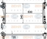 Hella 8MK 376 754-581 радиатор, охлаждение двигателя на PEUGEOT BIPPER Tepee