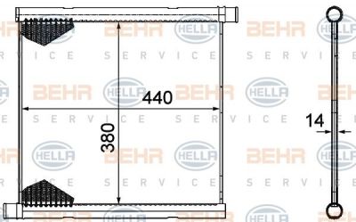 Hella 8MK 376 754-601 радиатор, охлаждение двигателя на SMART FORTWO Cabrio (451)