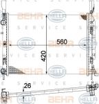 Hella 8MK 376 755-531 радиатор, охлаждение двигателя на RENAULT KANGOO / GRAND KANGOO (KW0/1_)