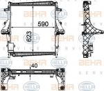 Hella 8MK 376 756-111 радиатор, охлаждение двигателя на RENAULT TRUCKS MASCOTT c бортовой платформой/ходовая часть