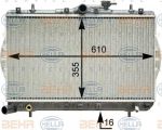 Hella 8MK 376 762-041 радиатор, охлаждение двигателя на HYUNDAI ACCENT I (X-3)
