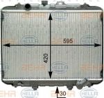 Hella 8MK 376 762-381 радиатор, охлаждение двигателя на HYUNDAI H100 автобус (P)