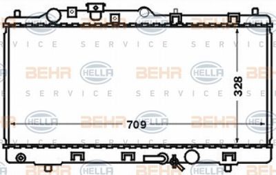 Hella 8MK 376 769-591 радиатор, охлаждение двигателя на MAZDA 323 F VI (BJ)