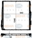 Hella 8MK 376 906-314 радиатор, охлаждение двигателя на SCANIA P,G,R,T - series