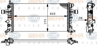 HELLA Радиатор двигателя 8MK376710-324 (8MK376710-324)