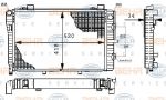 HELLA Радиатор двигателя MB W202 2.0/2.3 95-01 (2025005203, 8MK376711-251)