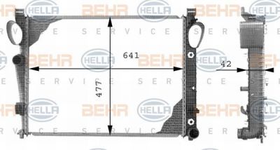HELLA Радиатор MB W220/C215 M113/137 (8MK376712-571)