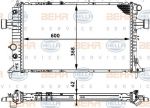 HELLA Радиатор охл. ДВС OPEL Astra G/Zafira 2,0TDI 98-04 (с АС) (1300407, 8MK376713-014)