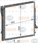 HELLA Радиатор двигателя АКПП X5(E53) (17101439101, 8MK376718-754)