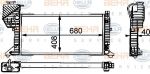 HELLA Радиатор охл. ДВС MB Sprinter(901/902/903/904) 2,3-2,9D 95-06 (680x406x42mm)(МКПП/с АС) (9015003300, 8MK376721-434)