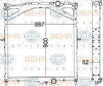 HELLA Радиатор 900x870x48 VOLVO FH/FM 2002-> (8MK376774-791)