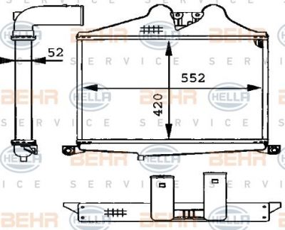 Hella 8ML 376 723-731 интеркулер на MERCEDES-BENZ LK/LN2