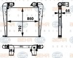 Hella 8ML 376 724-401 интеркулер на MERCEDES-BENZ TRAVEGO (O 580)