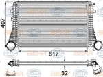 Hella 8ML 376 746-121 интеркулер на AUDI A3 Sportback (8PA)