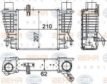 Hella 8ML 376 756-621 интеркулер на RENAULT CLIO III (BR0/1, CR0/1)