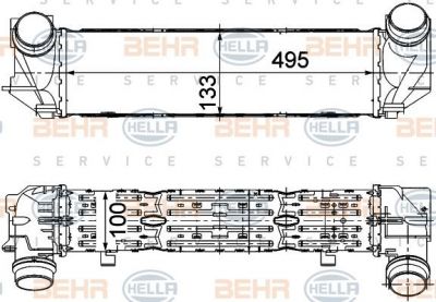 Hella 8ML 376 911-454 интеркулер на 5 (F10, F18)