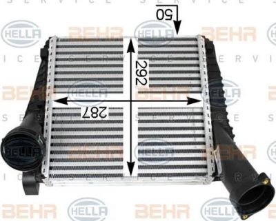 HELLA Интеркулер VW TOUREG 2.5TDi (7L6 145 803 E, 8ML376723-471)