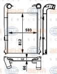 HELLA Интеркулер 593x812x66 RVI Premium 08.00-> (8ML376724-241)
