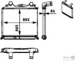 HELLA интеркулер Plastic/Aluminium 665x892x64 MAN TG-A 02- (8ML376724-361)