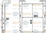 HELLA интеркулер 812x593x30 RVI Premium I/II/Kerax (8ML376746-281)