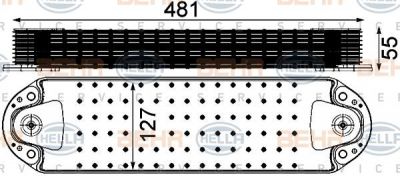 Hella 8MO 376 906-441 масляный радиатор, двигательное масло на VOLVO FH 16
