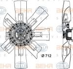 Hella 8MV 376 727-371 вентилятор, охлаждение двигателя на RENAULT TRUCKS R