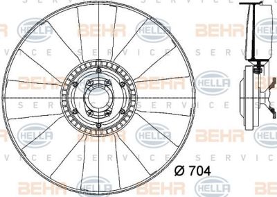 Hella 8MV 376 728-161 вентилятор, охлаждение двигателя на IVECO EuroTrakker