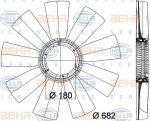 Hella 8MV 376 757-791 крыльчатка вентилятора, охлаждение двигателя на RENAULT TRUCKS Kerax