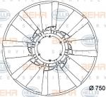 HELLA Крыльчатка вентилятора, (8 лопастей) MB Actros (8MV376757-101)