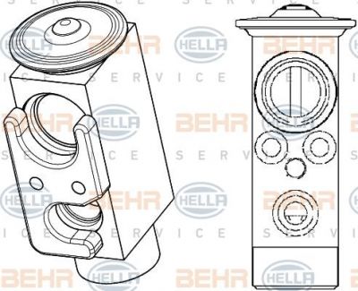 Hella 8UW 351 234-501 расширительный клапан, кондиционер на VOLVO FL
