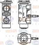 HELLA Клапан кондиционера 5 E60 2.0-5.0 03-07 (8UW351234-201)