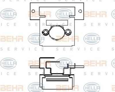 Hella 9ML 351 332-061 сопротивление, вентилятор салона на MAN F 90 Unterflur