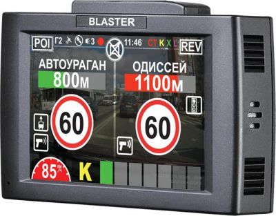 INTEGO Антирадар с видеорегистратором INTEGO BLASTER Quad HD , GPS, сенсорный экран (BLASTER)