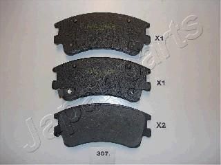 JAPANPARTS Колодки передние MAZDA 6 02-08 /Type Akebono (PA-307AF)