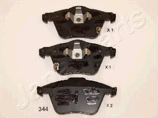 JAPANPARTS Комплект тормозных колодок, диско (PA-344AF)