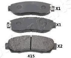 JAPANPARTS КОМПЛЕКТ ТОРМОЗНЫХ КОЛОДОК, ДИСКОВЫЙ ТОРМОЗ (PA-415AF)