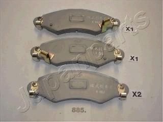 JAPANPARTS Колодки передние SUBARU Justy III/SUZUKI Ignis II (PA-885AF)