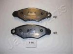 JAPANPARTS Комплект тормозных колодок, диско (PA114AF)